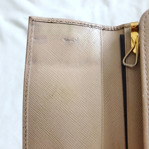 Prada Saffiano Leather 6 Key Holder Wallet Beige Nude - Picture 9 of 15